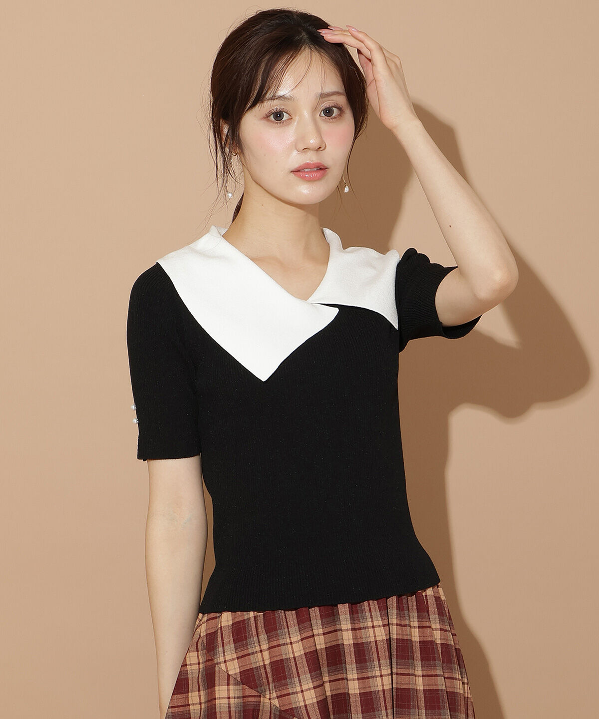 WILLSELECTION「アシメカラーリブニット」|ニット・セーター|