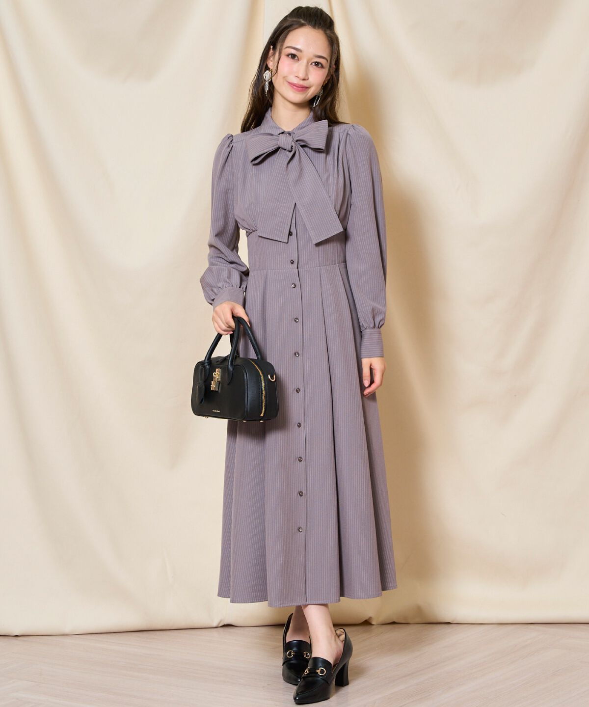 WILLSELECTION「リボンタイコルセットシャツワンピース」|ワンピース|