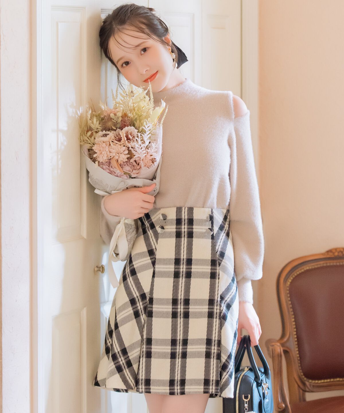 WILLSELECTION「ショルダースリットフェザープルオーバー」|ニット・セーター|