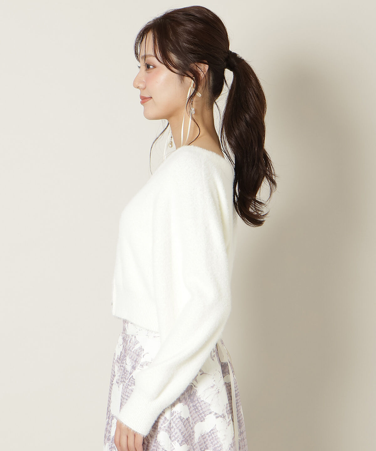 WILLSELECTION「Vネックドロップショルダーカーディガン」|カーディガン|