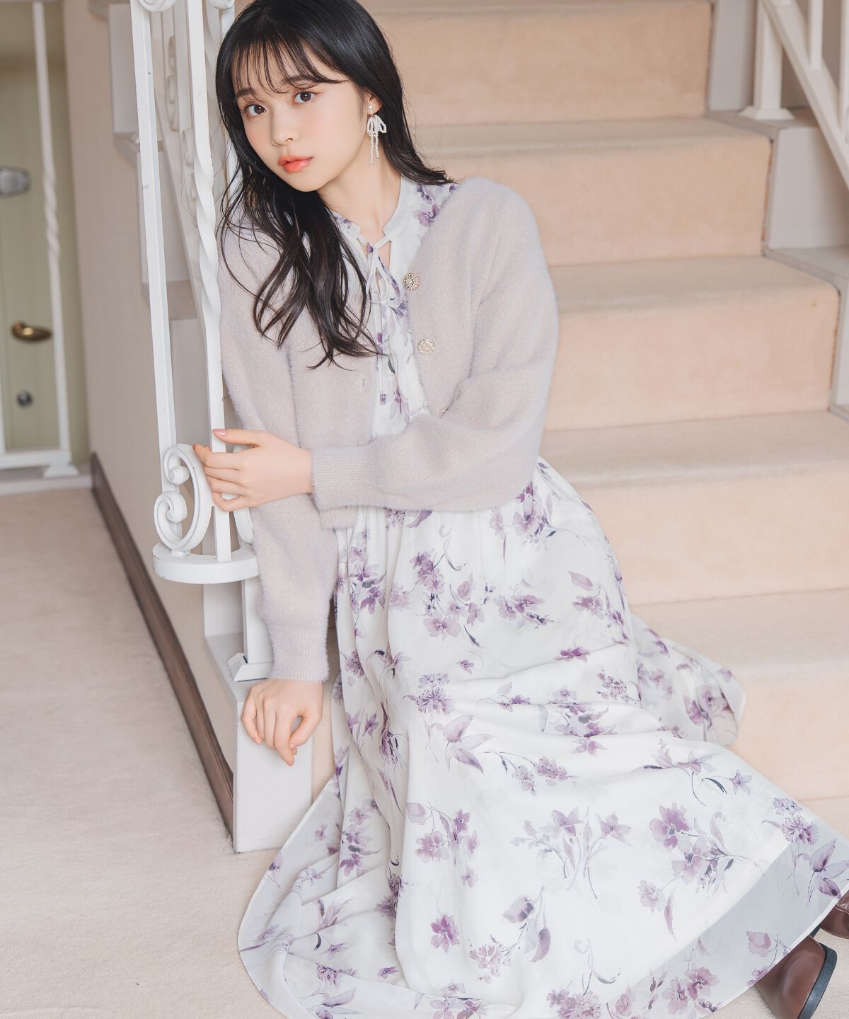 WILLSELECTION「Vネックドロップショルダーカーディガン」|カーディガン|