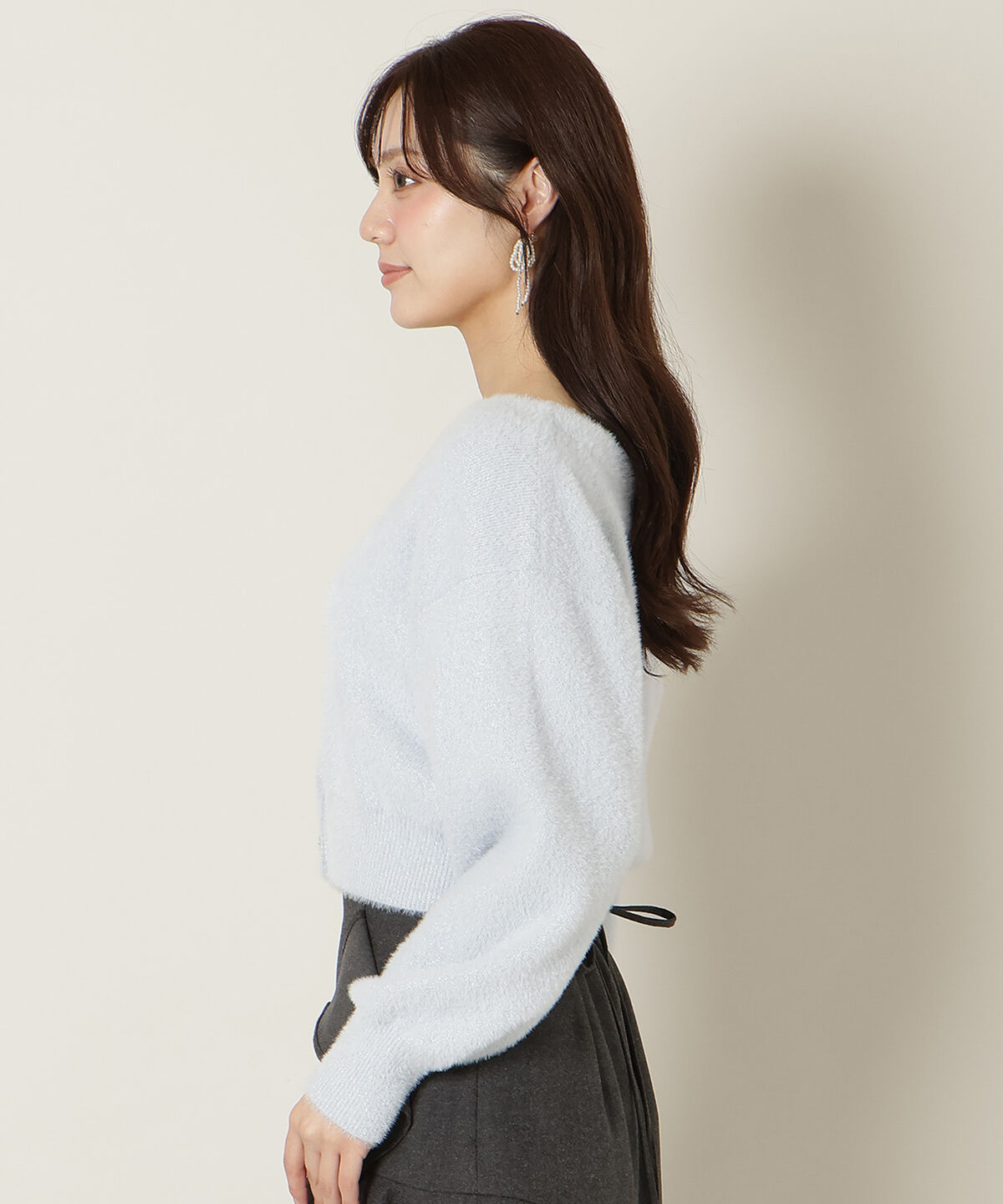 WILLSELECTION「Vネックドロップショルダーカーディガン」|カーディガン|