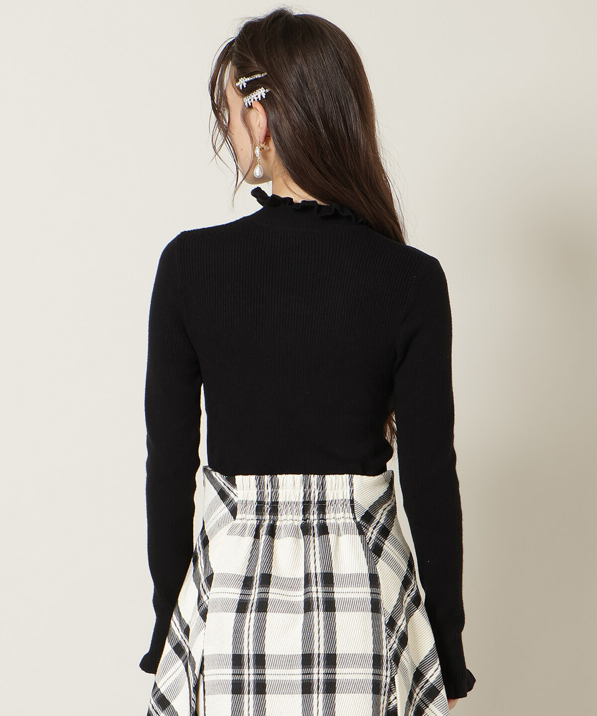 WILLSELECTION「フリルネックプルオーバー」|ニット・セーター|