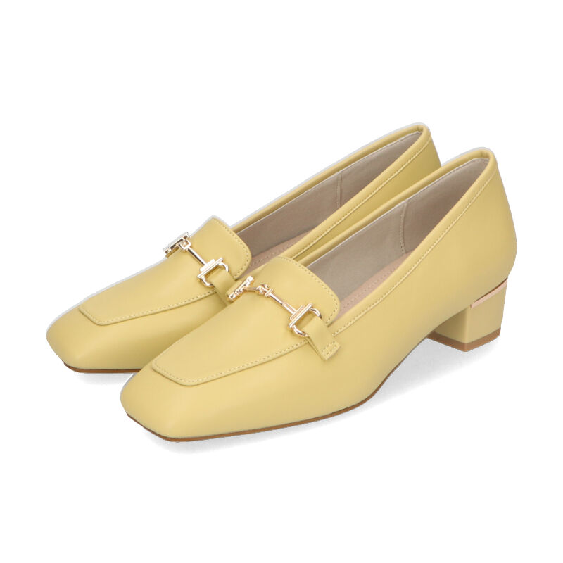 WA Oriental TRaffic「【定番】メタリックラインビットヒールローファー/32303 ローファー 人気 売れてる クッション」|パンプス|