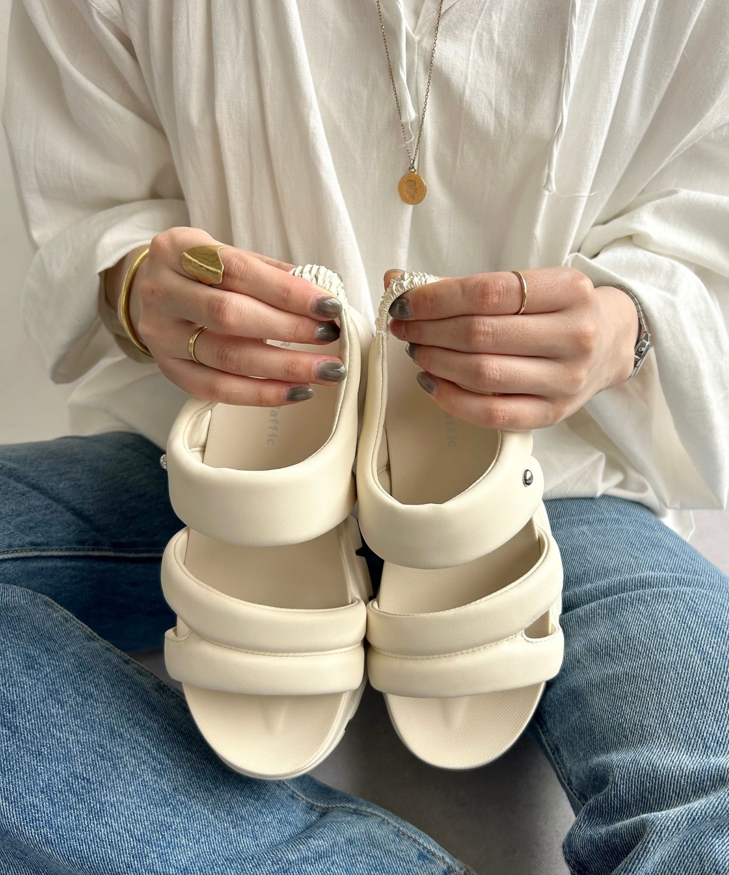 ORiental TRaffic「【アウトレット価格】パデットベルトスニーカーソールサンダル/41216 サンダル 人気 売れてる 厚底」|サンダル|