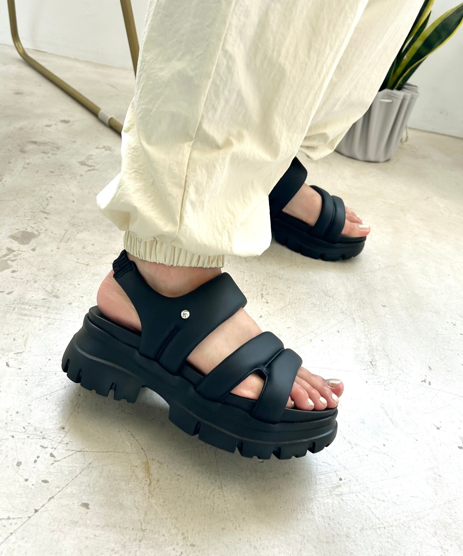 ORiental TRaffic「【アウトレット価格】パデットベルトスニーカーソールサンダル/41216 サンダル 人気 売れてる 厚底」|サンダル|