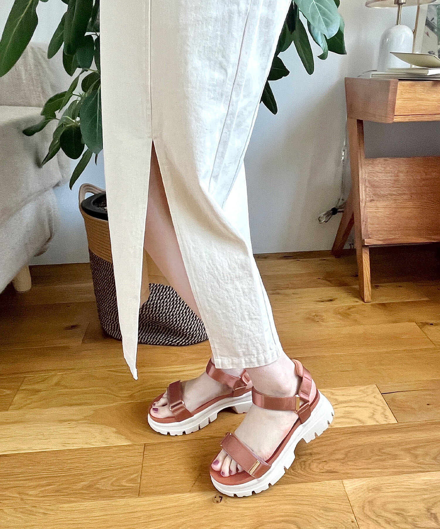 ORiental TRaffic「【アウトレット価格】サテンストラップ厚底サンダル/41215」|サンダル|