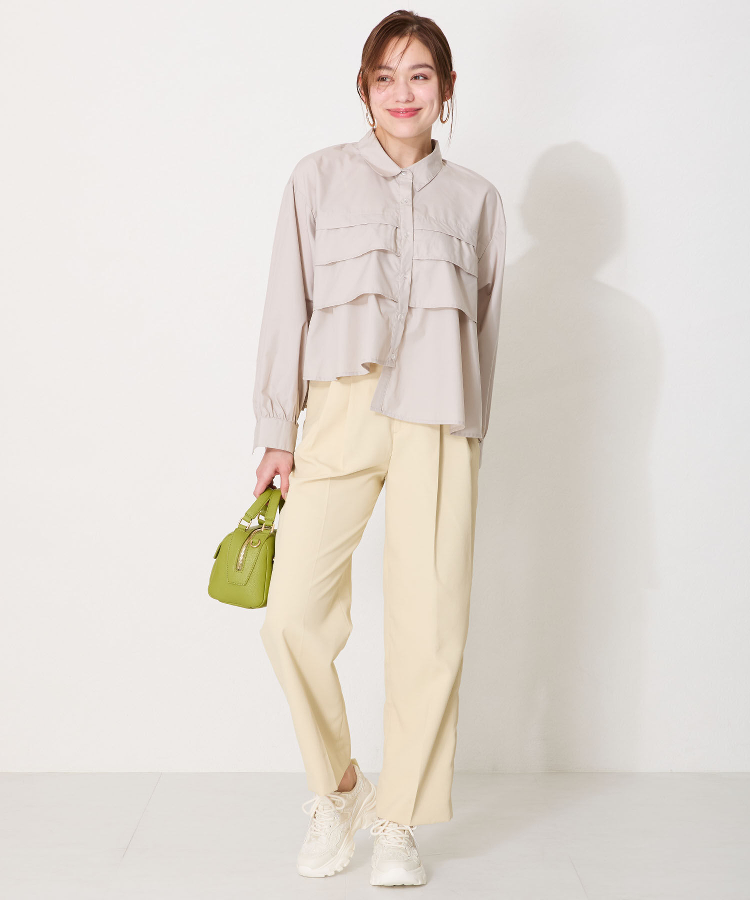 ORiental TRaffic「●2025春夏新作●レース&times;ジャガード厚底スニーカー/OT3755」|スニーカー|