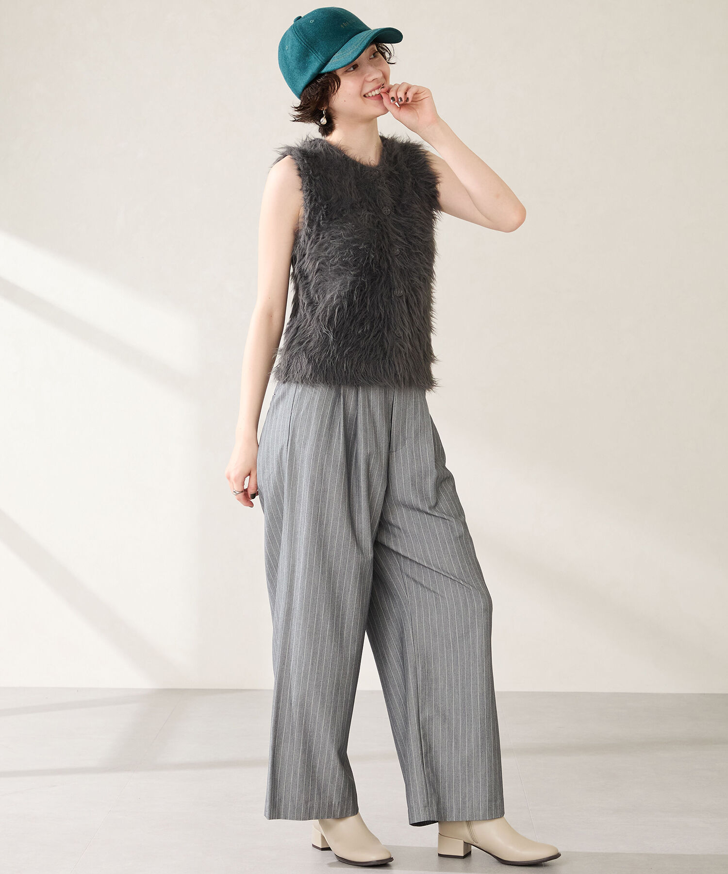 WA Oriental TRaffic「●2025秋冬新作●サークルバックル ショートブーツ /52401 ヒール4.5ｃｍ 太ヒール」|ショートブーツ|