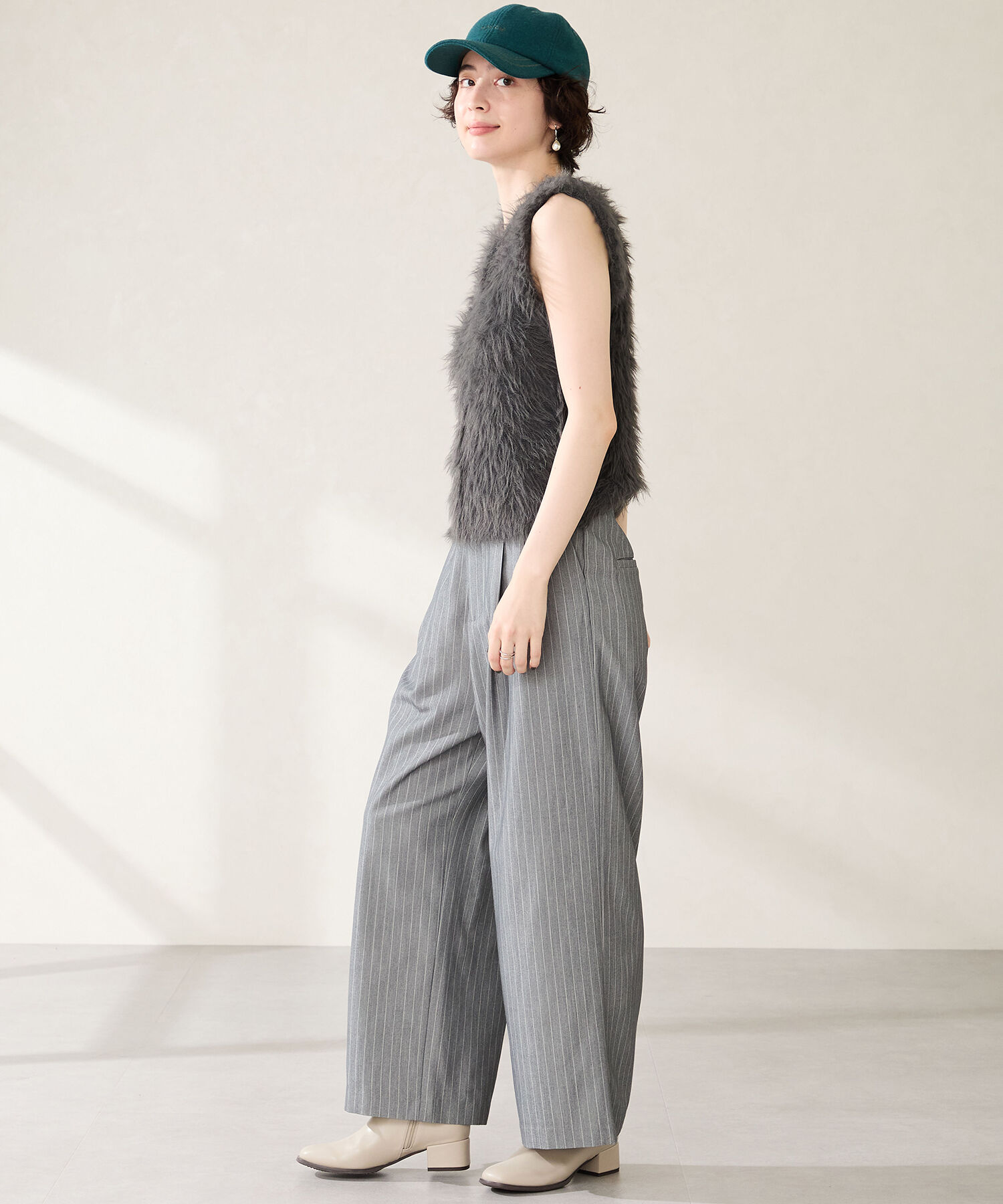 WA Oriental TRaffic「●2025秋冬新作●サークルバックル ショートブーツ /52401 ヒール4.5ｃｍ 太ヒール」|ショートブーツ|