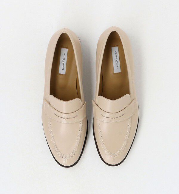 UNITED ARROWS「レザー コインローファー」|ローファー|BEIGE
