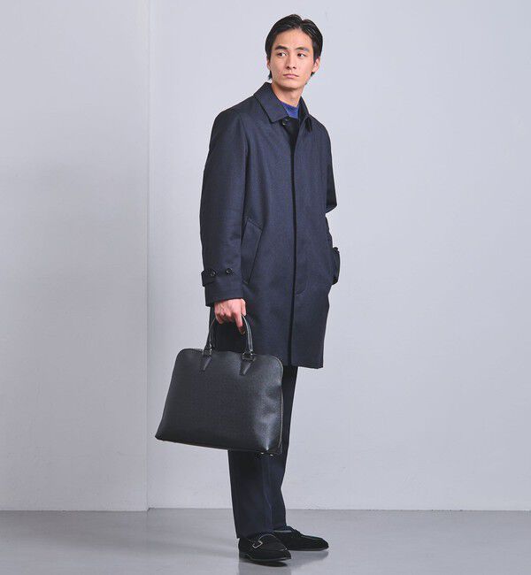 UNITED ARROWS「レザー ラウンド ブリーフケース」|ビジネスバッグ|