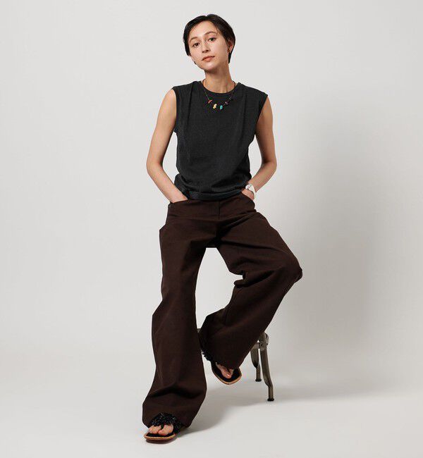 UNITED ARROWS「ラメ ノースリーブ カットソー」|Tシャツ・カットソー|