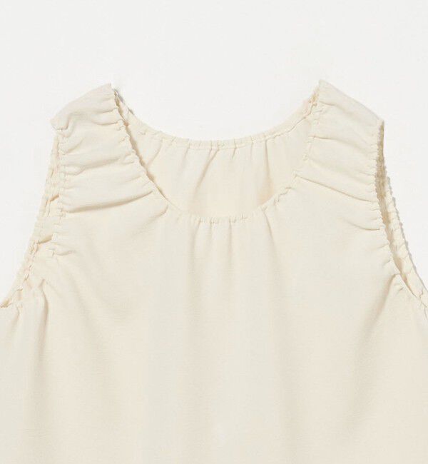 UNITED ARROWS「COMFY ギャザーノースリーブブラウス -吸水速乾 UVカット ウォッシャブル-」|シャツ・ブラウス|