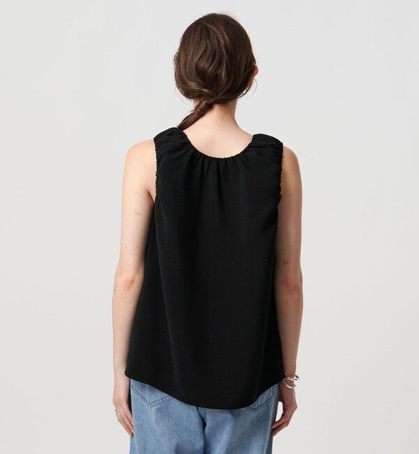 UNITED ARROWS「COMFY ギャザーノースリーブブラウス -吸水速乾 UVカット ウォッシャブル-」|シャツ・ブラウス|