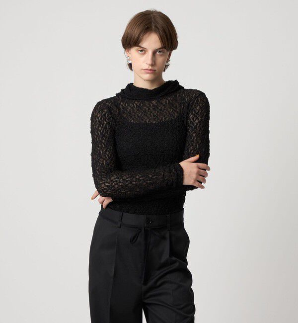 ASTRAET「＜ASTRAET＞レース  フーデッドカットソー」|Tシャツ・カットソー|