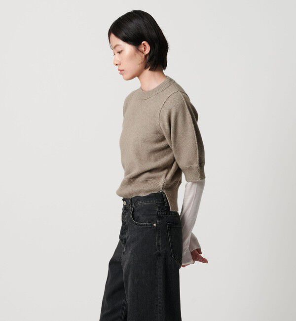 AEWEN MATOPH「＜AEWEN MATOPH＞ウールセーブルミックス5分袖ニット」|ニット・セーター|