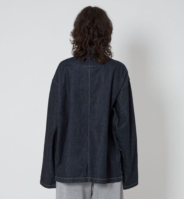 ASTRAET「＜ASTRAET＞デニム ノーカラー ジップブルゾン UNISEX」|デニムジャケット|