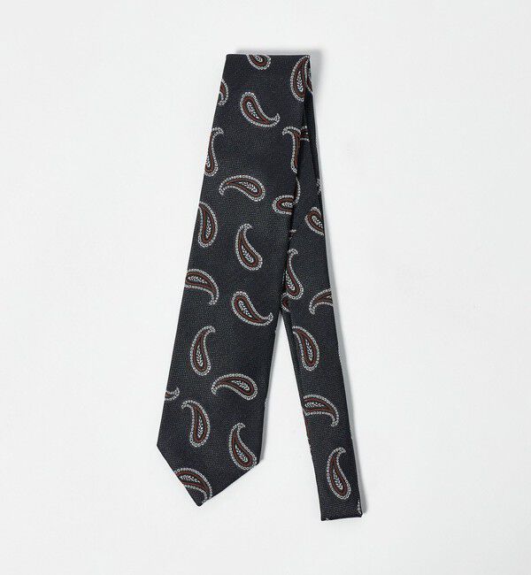 UNITED ARROWS「ビッグ ペイズリー ジャガード ネクタイ」|ネクタイ・蝶ネクタイ|DK.GRAY