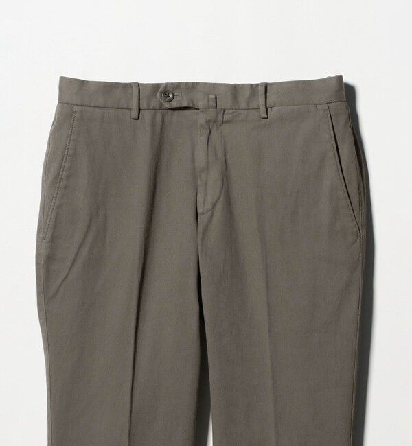UNITED ARROWS「ピケ ガーメントダイ スリムテーパード ノープリーツパンツ」|チノ|