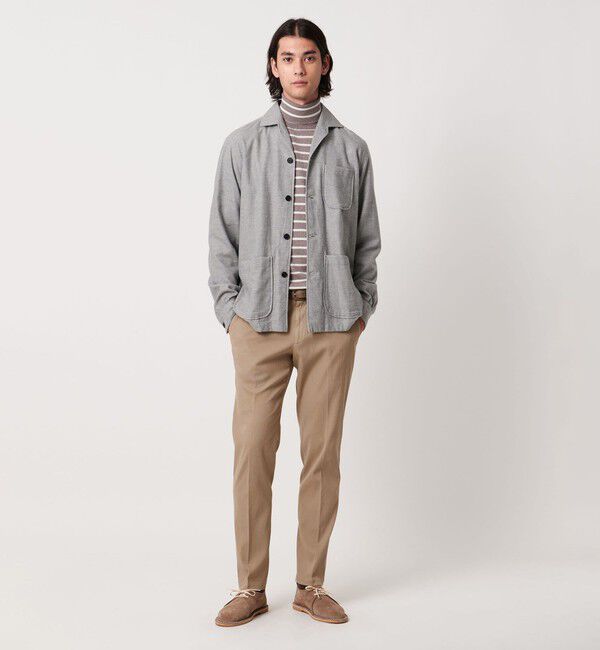 UNITED ARROWS「ピケ ガーメントダイ スリムテーパード ノープリーツパンツ」|チノ|