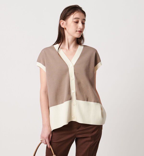 UNITED ARROWS「ミニマル 2WAY ベスト‐ウォッシャブル‐」|ニット・セーター|BEIGE