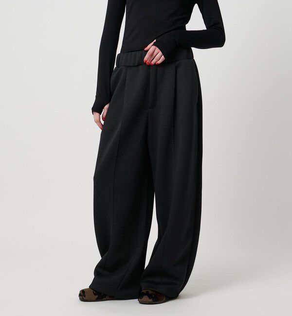 ASTRAET「＜ASTRAET＞ウエストゴム タック バレルパンツ」|その他|BLACK