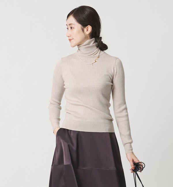 UNITED ARROWS「リブ タートルネック ニット」|ニット・セーター|