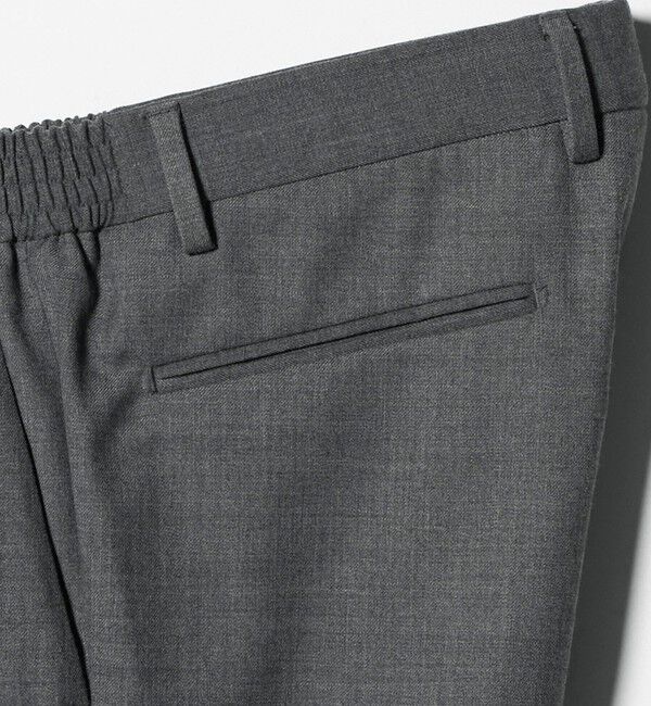 UNITED ARROWS「スリムテーパード サイドシャーリング 1プリーツ スラックス ストレッチ 防しわ」|スラックス|