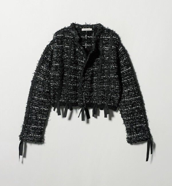 AEWEN MATOPH「＜AEWEN MATOPH＞ツイードライクニットジャケット」|ノーカラージャケット|