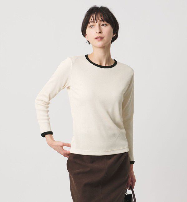 UNITED ARROWS「リブ バイカラー パイピング カットソー」|Tシャツ・カットソー|