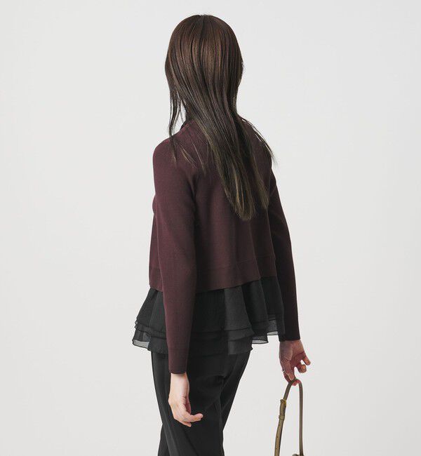 UNITED ARROWS「レディー ポロコンビ  ロングスリーブニット」|カーディガン|