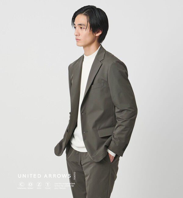 UNITED ARROWS「ダブルクロス シングル 2ボタン テーラードジャケット UA COZY ウォッシャブル ２WAYストレッチ はっ水」|スーツ|OLIVE