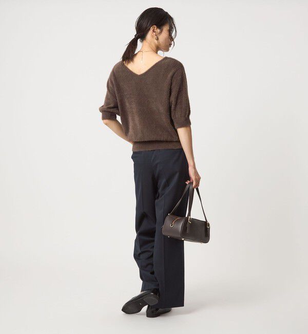 UNITED ARROWS green label relaxing「フラッフフェザー 2WAY ショートスリーブ ニット プルオーバー -ウォッシャブル-」|ニット・セーター|