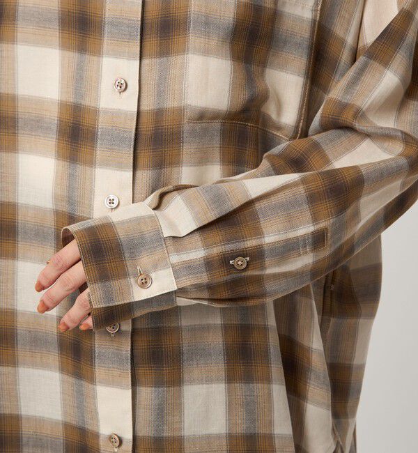 UNITED ARROWS green label relaxing「［size SHORTあり］シアー チェック シャツ」|シャツ・ブラウス|