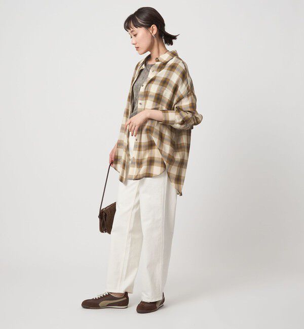 UNITED ARROWS green label relaxing「［size SHORTあり］シアー チェック シャツ」|シャツ・ブラウス|