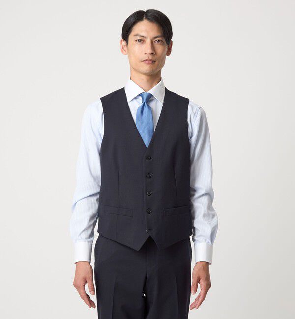 UNITED ARROWS green label relaxing「A+ TWPU サージ スリム 5B セットアップベスト -ウォッシャブル-」|スーツ|