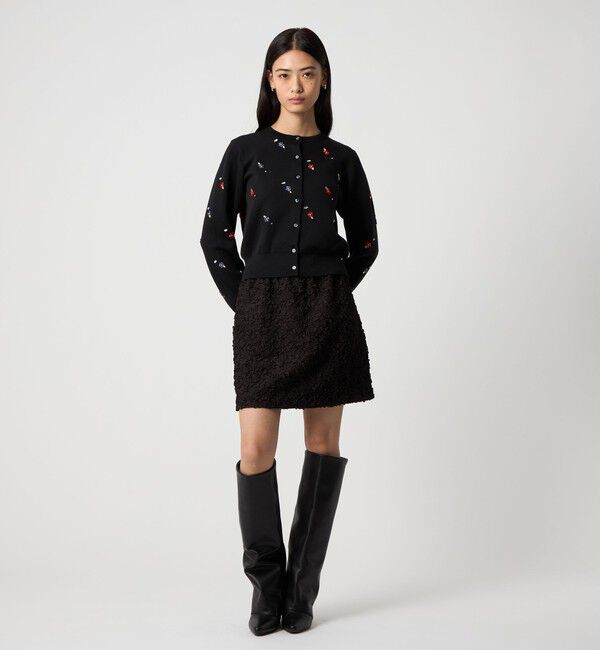 EMMEL REFINES「＜EMMEL REFINES＞EM フラワー ビジュー カーディガン」|カーディガン|