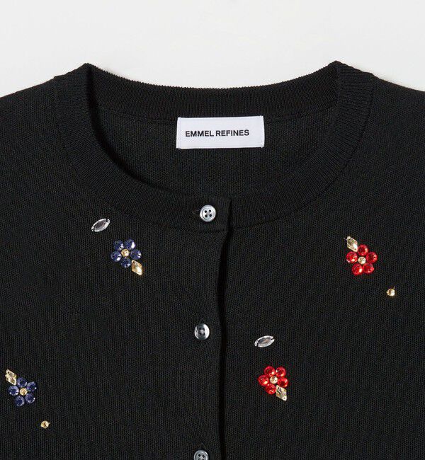 EMMEL REFINES「＜EMMEL REFINES＞EM フラワー ビジュー カーディガン」|カーディガン|