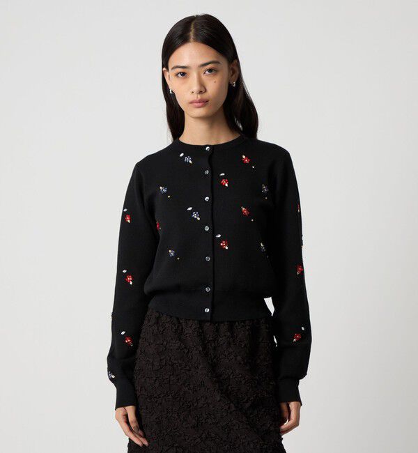 EMMEL REFINES「＜EMMEL REFINES＞EM フラワー ビジュー カーディガン」|カーディガン|