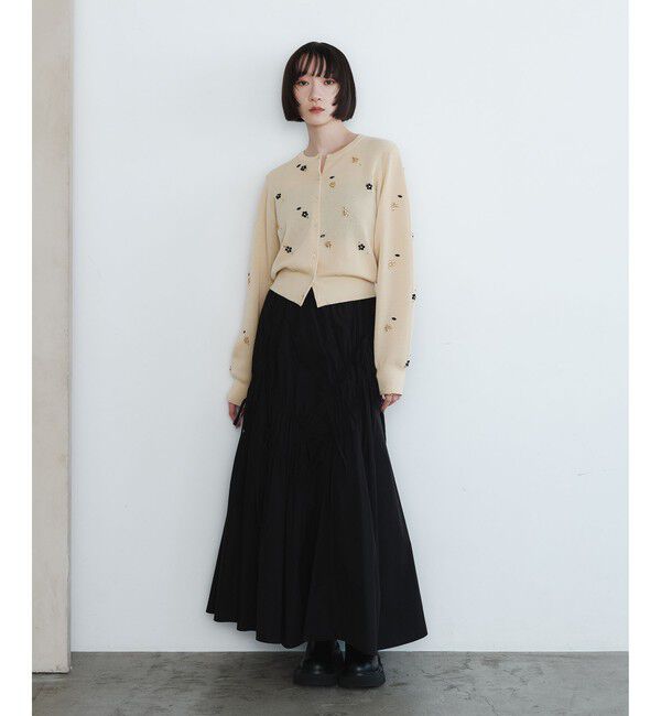 EMMEL REFINES「＜EMMEL REFINES＞EM フラワー ビジュー カーディガン」|カーディガン|