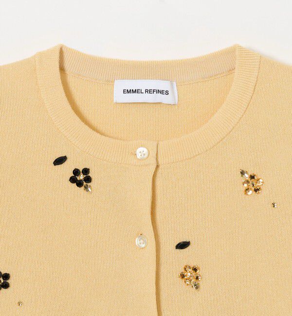 EMMEL REFINES「＜EMMEL REFINES＞EM フラワー ビジュー カーディガン」|カーディガン|
