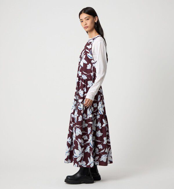 EMMEL REFINES「＜EMMEL REFINES＞EM ティアードギャザー フラワー ワンピース」|ワンピース|