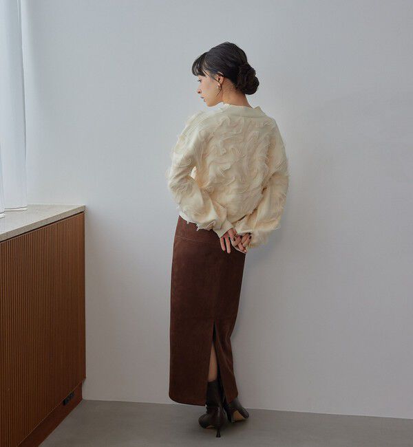 EMMEL REFINES「＜EMMEL REFINES＞EM HW チュールシシュウ スウェットライク ニット プルオーバー」|ニット・セーター|