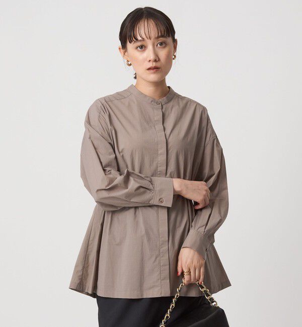 UNITED ARROWS green label relaxing「ウエスト ギャザー ハオリ ロングスリーブ シャツ」|シャツ・ブラウス|MOCA