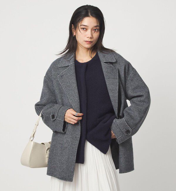 UNITED ARROWS green label relaxing「［size SHORTあり］FOXブレンド セッケツ ノーカラー カーディガン」|カーディガン|