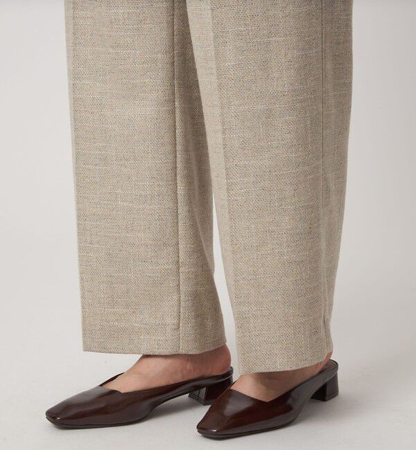 UNITED ARROWS green label relaxing「［size SHORT/TALLあり］スラブ ワイド ストレート パンツ」|スラックス|