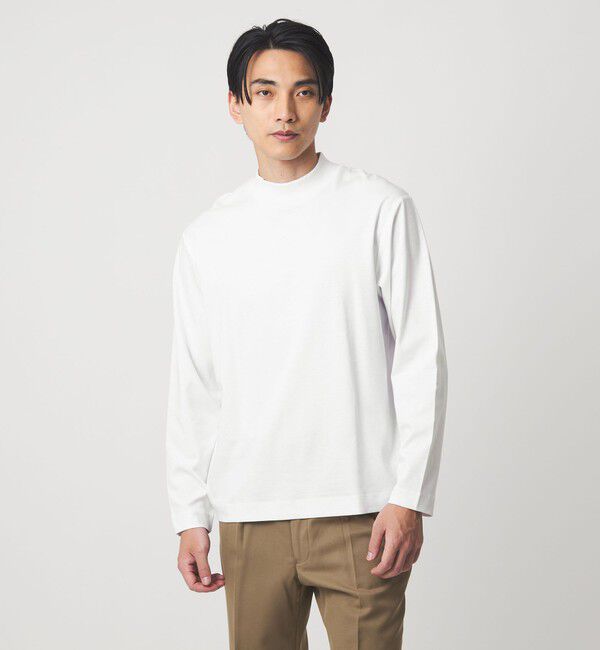 UNITED ARROWS green label relaxing「L/A ポンチ モックネック カットソー -抗菌-」|Tシャツ・カットソー|WHITE