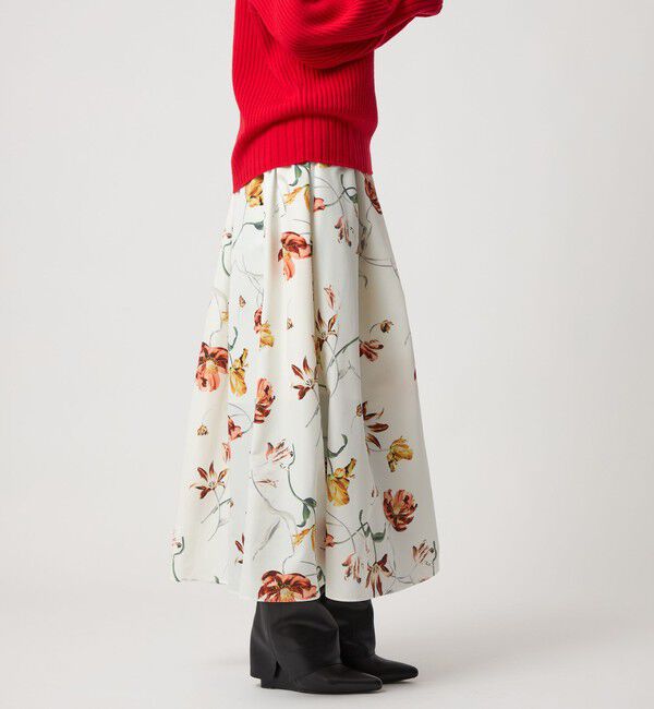 EMMEL REFINES「＜EMMEL REFINES＞EM ミディアムフラワープリント ボリューム スカート」|スカート|