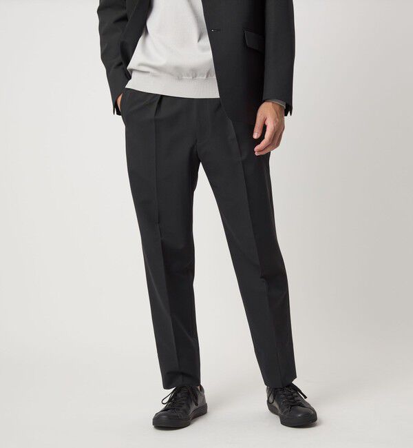 UNITED ARROWS green label relaxing「A+ PERTEX UNLIMITED リラックス イージー 1プリーツ スラックス -ストレッチ-」|スラックス|BLACK